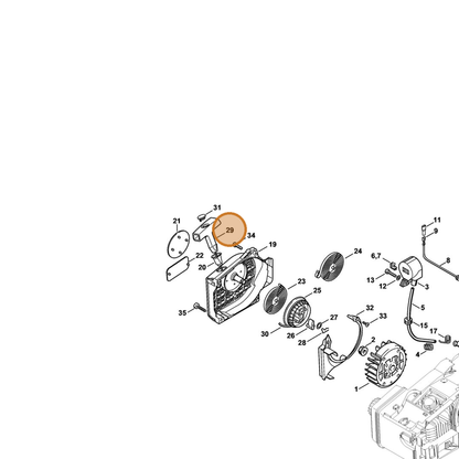 STIHL part 0000-190-3409 — IPL diagram snippet (6x zoom, amber highlight)