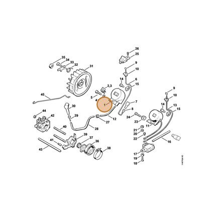 STIHL part 0000-400-1306 — IPL diagram snippet (6x zoom, amber highlight)