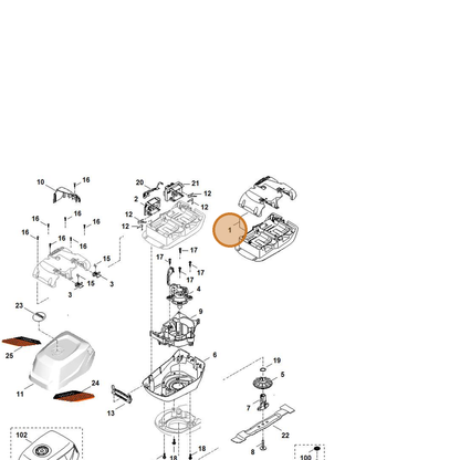 STIHL part 0000-400-9400 — IPL diagram snippet (6x zoom, amber highlight)