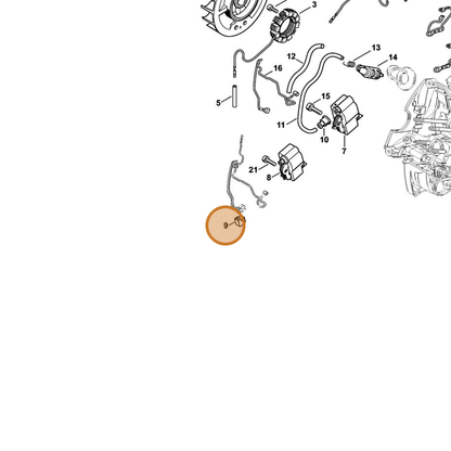 STIHL part 0000-442-4000 — IPL diagram snippet (6x zoom, amber highlight)
