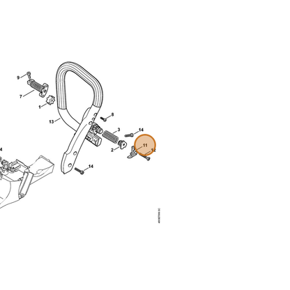 STIHL part 0000-656-7700 — IPL diagram snippet (6x zoom, amber highlight)