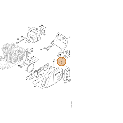 STIHL part 0000-660-0850 — IPL diagram snippet (6x zoom, amber highlight)