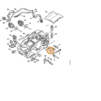 STIHL part 0000-664-2402 — IPL diagram snippet (6x zoom, amber highlight)