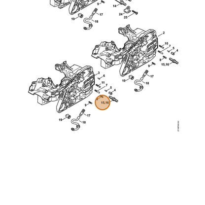 STIHL part 0000-664-2403 — IPL diagram snippet (6x zoom, amber highlight)