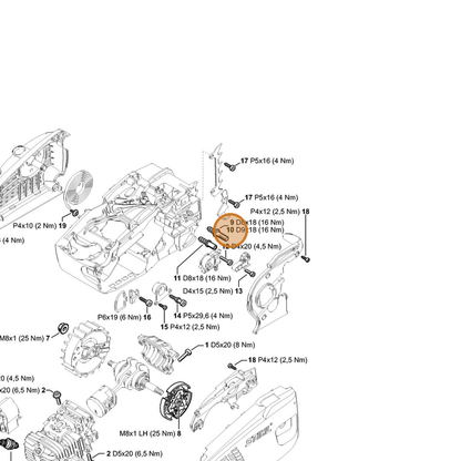 STIHL part 0000-664-2415 — IPL diagram snippet (6x zoom, amber highlight)