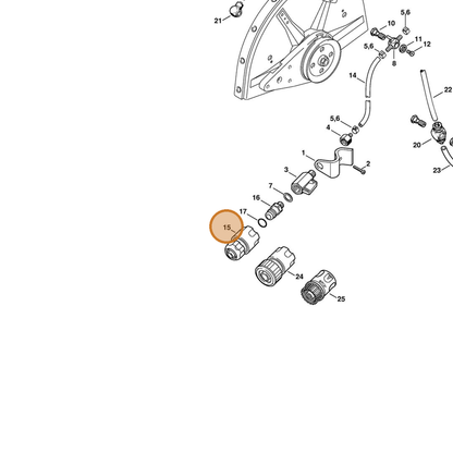 STIHL part 0000-670-1700 — IPL diagram snippet (6x zoom, amber highlight)