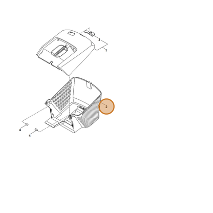 STIHL part 0000-703-9600 — IPL diagram snippet (6x zoom, amber highlight)