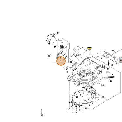 STIHL part 0000-704-5401 — IPL diagram snippet (6x zoom, amber highlight)