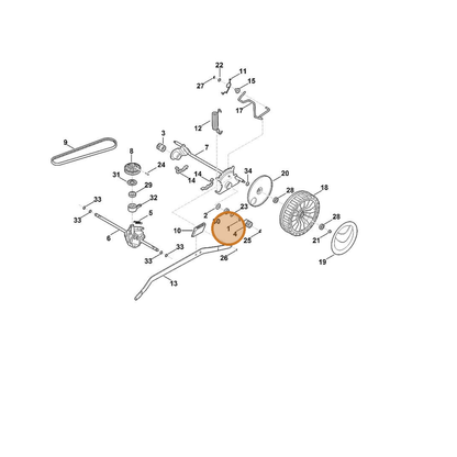 STIHL part 0000-704-8300 — IPL diagram snippet (6x zoom, amber highlight)
