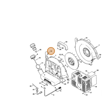 STIHL part 0000-706-4100 — IPL diagram snippet (6x zoom, amber highlight)