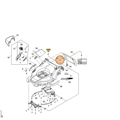 STIHL part 0000-706-5905 — IPL diagram snippet (6x zoom, amber highlight)