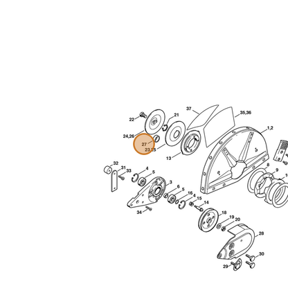 STIHL part 0000-708-4200 — IPL diagram snippet (6x zoom, amber highlight)