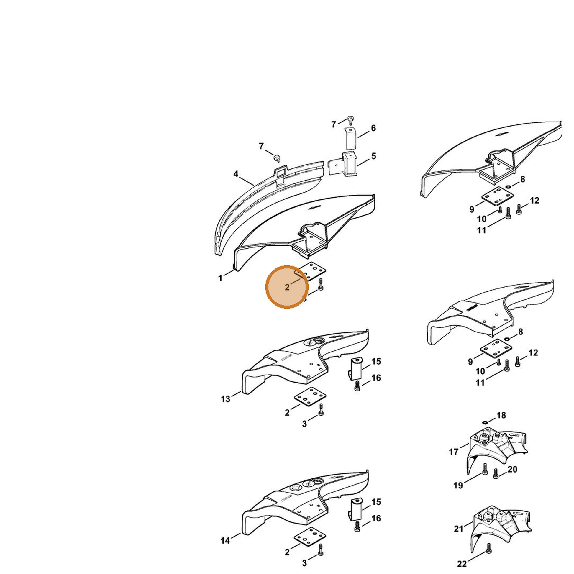 STIHL part 0000-716-3101 — IPL diagram snippet (6x zoom, amber highlight)