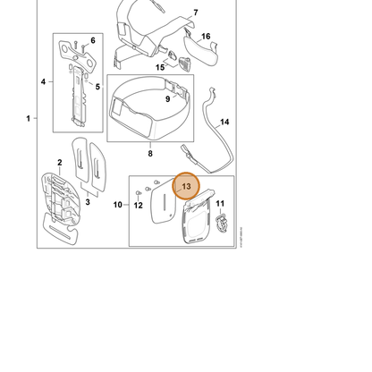 STIHL part 0000-740-2510 — IPL diagram snippet (6x zoom, amber highlight)