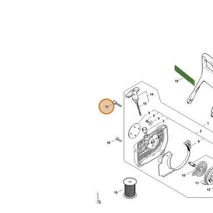 STIHL part 0000-790-6103 — IPL diagram snippet (6x zoom, amber highlight)