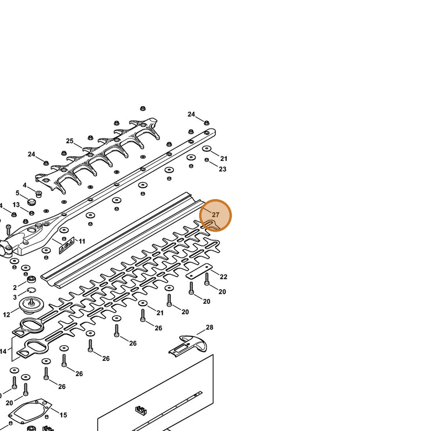 STIHL part 0000-790-9200 — IPL diagram snippet (6x zoom, amber highlight)