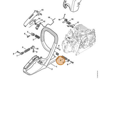 STIHL part 0000-791-3103 — IPL diagram snippet (6x zoom, amber highlight)