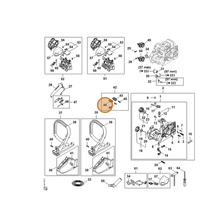 STIHL part 0000-791-3106 — IPL diagram snippet (6x zoom, amber highlight)