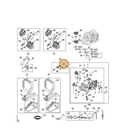STIHL part 0000-791-3107 — IPL diagram snippet (6x zoom, amber highlight)