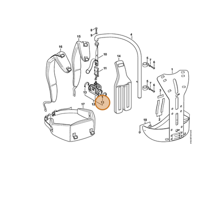 STIHL part 0000-791-3110 — IPL diagram snippet (6x zoom, amber highlight)