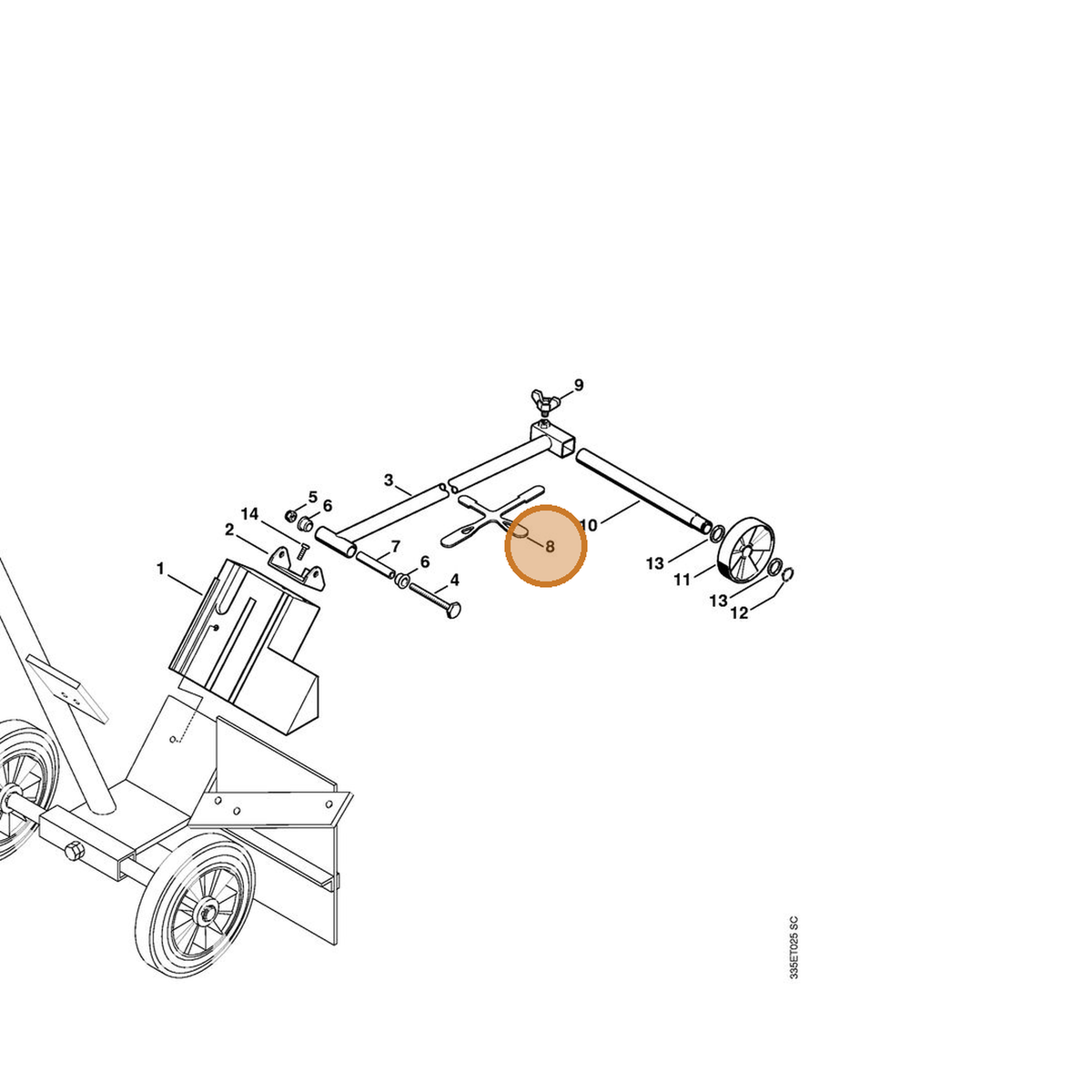 STIHL part 0000-792-4200 — IPL diagram snippet (6x zoom, amber highlight)