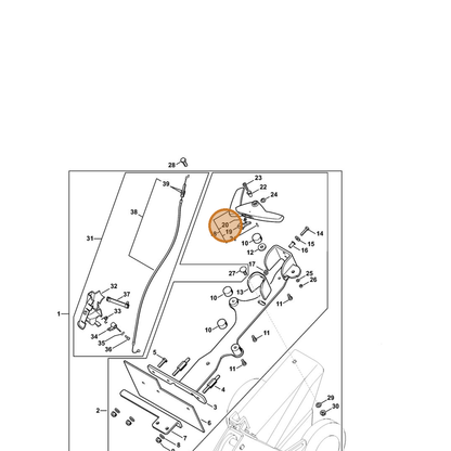 STIHL part 0000-793-3500 — IPL diagram snippet (6x zoom, amber highlight)