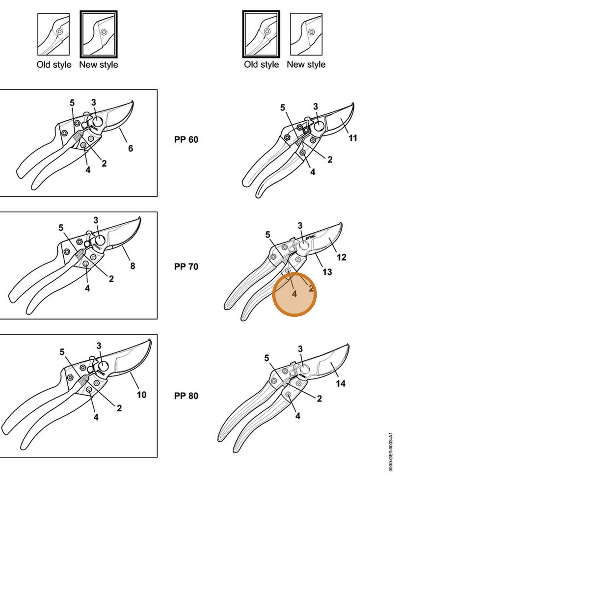 STIHL part 0000-882-1605 — IPL diagram snippet (6x zoom, amber highlight)