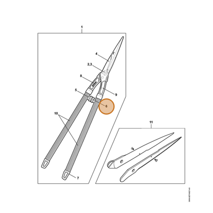 STIHL part 0000-882-1700 — IPL diagram snippet (6x zoom, amber highlight)