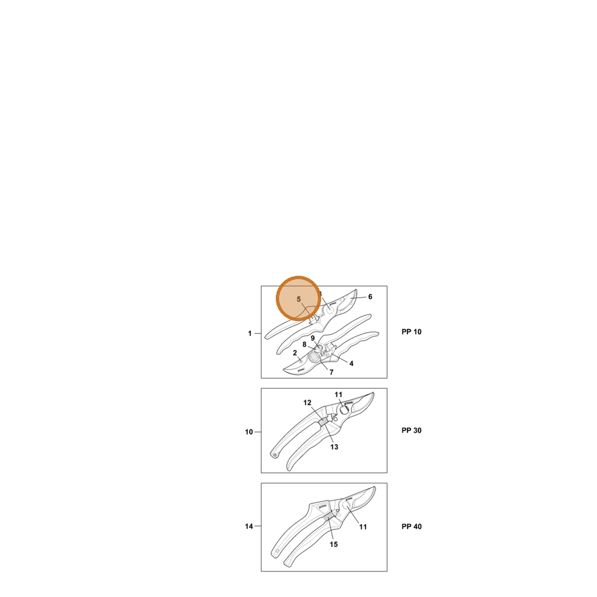 STIHL part 0000-882-1802 — IPL diagram snippet (6x zoom, amber highlight)