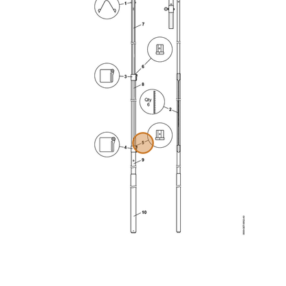 STIHL part 0000-882-2300 — IPL diagram snippet (6x zoom, amber highlight)