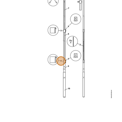 STIHL part 0000-882-2600 — IPL diagram snippet (6x zoom, amber highlight)