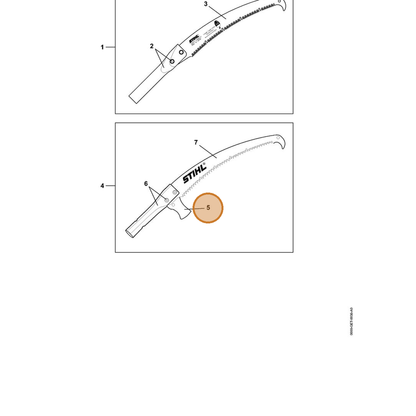 STIHL part 0000-882-2700 — IPL diagram snippet (6x zoom, amber highlight)