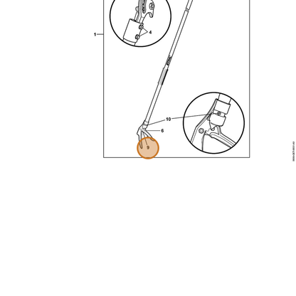STIHL part 0000-882-2803 — IPL diagram snippet (6x zoom, amber highlight)