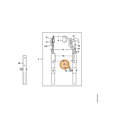 STIHL part 0000-882-3200 — IPL diagram snippet (6x zoom, amber highlight)