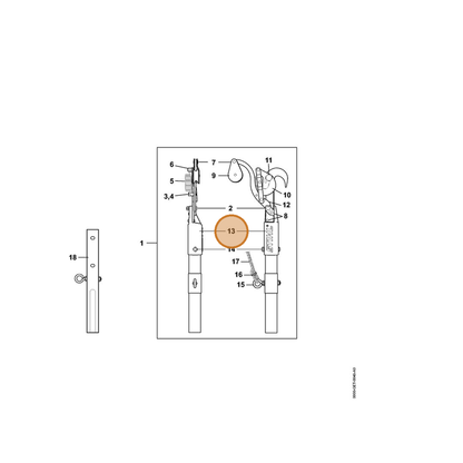 STIHL part 0000-882-3700 — IPL diagram snippet (6x zoom, amber highlight)
