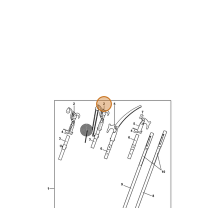 STIHL part 0000-882-4300 — IPL diagram snippet (6x zoom, amber highlight)
