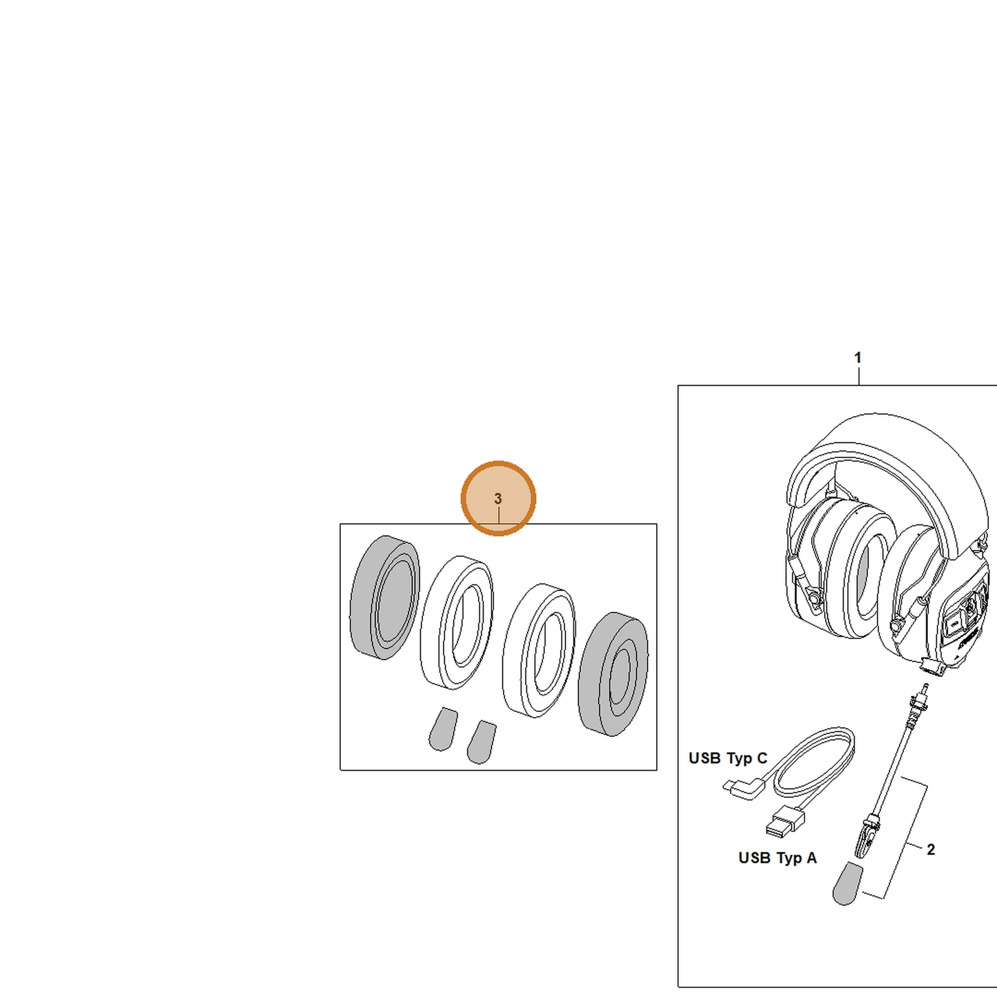 STIHL part 0000-889-9047 — IPL diagram snippet (6x zoom, amber highlight)