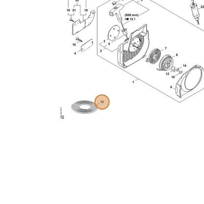 STIHL part 0000-930-2211 — IPL diagram snippet (6x zoom, amber highlight)