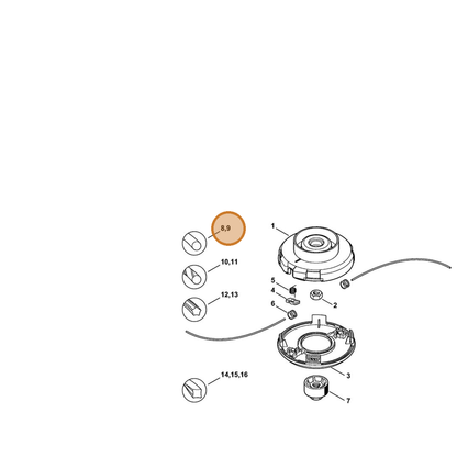 STIHL part 0000-930-2312 — IPL diagram snippet (6x zoom, amber highlight)