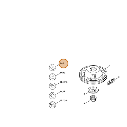 STIHL part 0000-930-2345 — IPL diagram snippet (6x zoom, amber highlight)