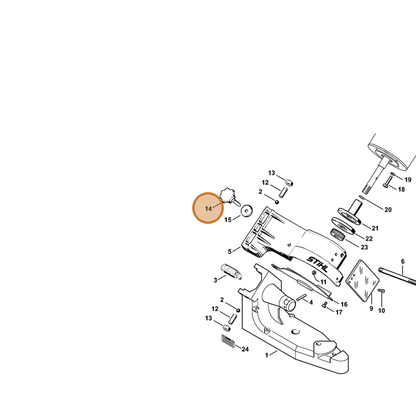 STIHL part 0000-950-9421 — IPL diagram snippet (6x zoom, amber highlight)