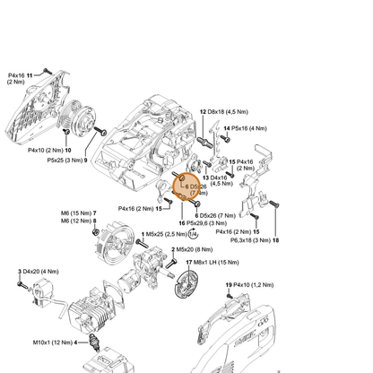 STIHL part 0000-951-1102 — IPL diagram snippet (6x zoom, amber highlight)