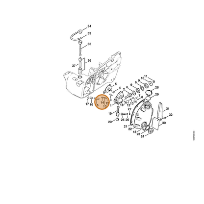 STIHL part 0000-951-5810 — IPL diagram snippet (6x zoom, amber highlight)