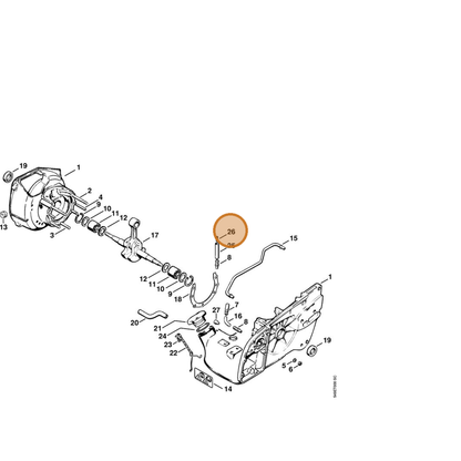 STIHL part 0000-951-5815 — IPL diagram snippet (6x zoom, amber highlight)