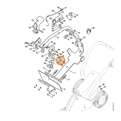 STIHL part 0000-951-8200 — IPL diagram snippet (6x zoom, amber highlight)