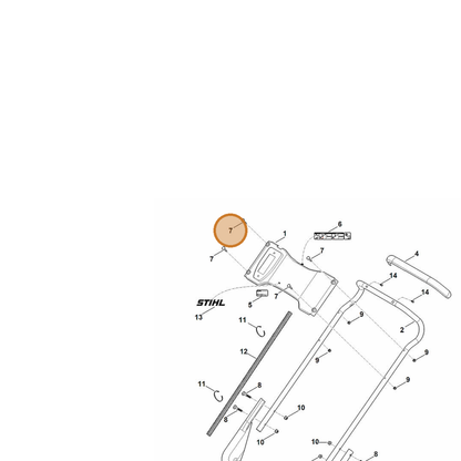 STIHL part 0000-951-8201 — IPL diagram snippet (6x zoom, amber highlight)