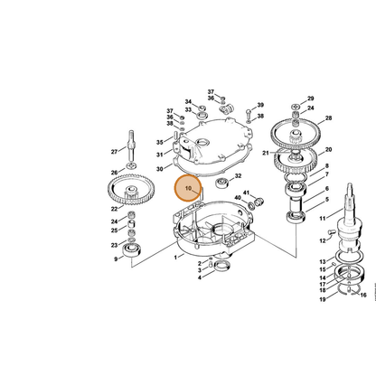STIHL part 0000-953-1012 — IPL diagram snippet (6x zoom, amber highlight)