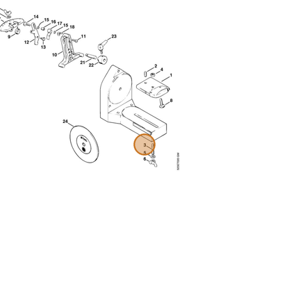 STIHL part 0000-953-1401 — IPL diagram snippet (6x zoom, amber highlight)
