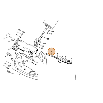 STIHL part 0000-953-1600 — IPL diagram snippet (6x zoom, amber highlight)