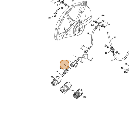 STIHL part 0000-954-1701 — IPL diagram snippet (6x zoom, amber highlight)